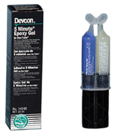 5 Minute Epoxy Gels, 25 mL, Dual Syringe Tube, Amber (5 pack)