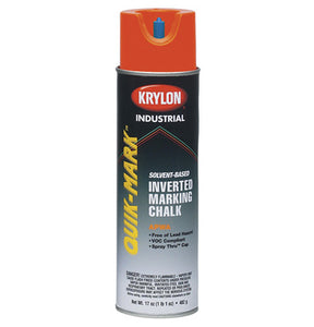 Krylon Industrial Quik-Mark Solvent-Based Inverted Marking Chalk Orange