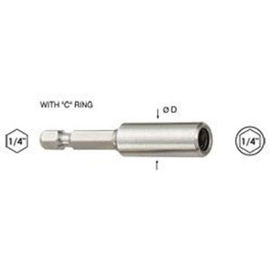 1/4" MAGNETIC BIT HOLDER 1 PC STAIINLESS STEEL CONSTRUCTION