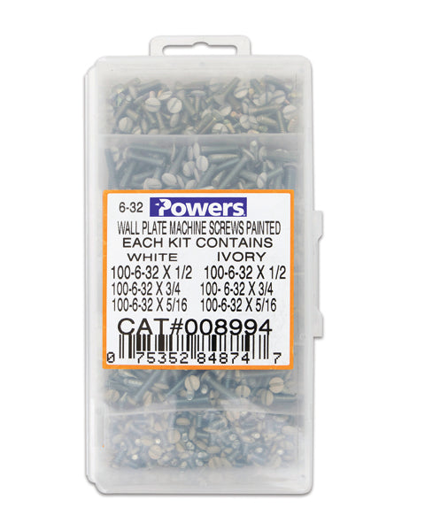 Painted Wall Plate Screw Assortment Kit