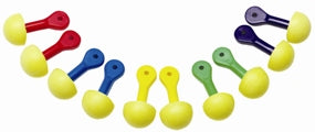 EAR EXPRESS POD PLUGS - UNCORDED -MULTI-COLOR POLY GRIPS