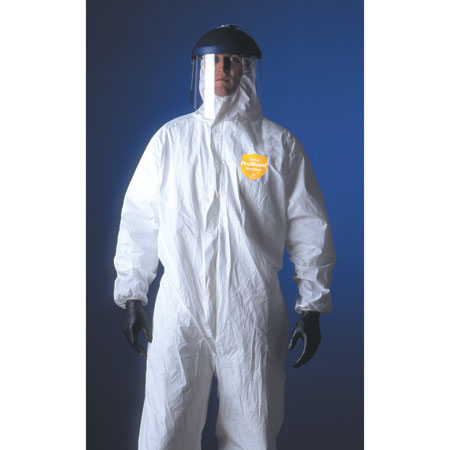 PROSHIELD NECGEN COVERALLS W/ ELASTIC WRIST & ANKLES AND ATTACHED HOOD & BOOTS