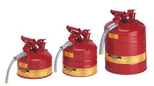 Type II AccuFlow Safety Cans, Flammables, 1 gal, Red