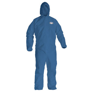 KLEENGUARD A20 BREATHABLE PARTICLE PROTECTION COVERALLS w/ ELASTIC BACK, WRIST & ANKLES; ZIPPER FRONT w/STORM FLAP