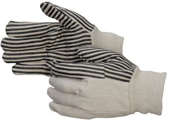 10 oz Cotton Canvas Wing Thumb with Black PVC stripes Men's Large 25 DOZEN PER BOX  #4515