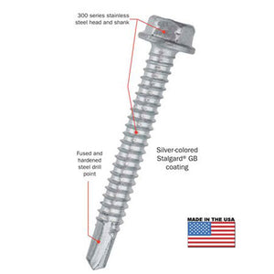 Bi-Flex™ 300 Series Stainless Steel Bi-Metal Self-Drilling Screws (HEX HEAD) EAJ Bulk