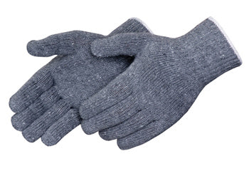 Plain Knit Gloves Gray Cotton / Polyester Blend Standard Weight 25 DOZEN/BOX  #K4517G
