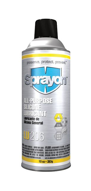 Sprayon LU206 ALL-PURPOSE SILICONE LUBRICANT 10 oz Aerosol Can (CASE OF 12)
